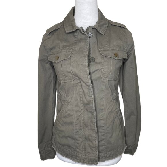 Sky and Sparrow Cotton Military Style Olive Fringe Utility Jacket Gorpcore XS - Picture 1 of 8